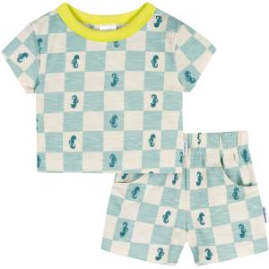image:imageGerber Baby Boys Toddler Tshirt and Short SetGreen Seahorse