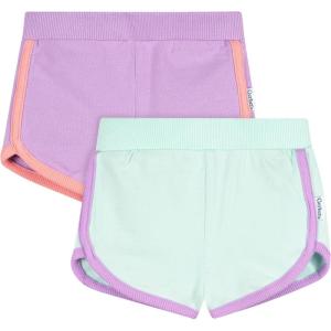image:imageGerber Baby Girls 2Pack Knit Dolphin ShortsAqua  Purple