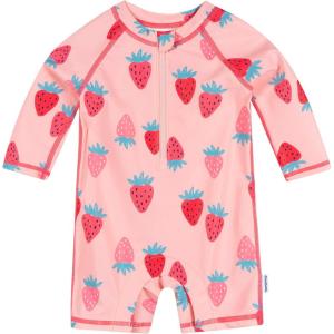 image:imageGerber Baby Girls Toddler Long Sleeve One Piece Rashguard Pink Strawberry 03 Months