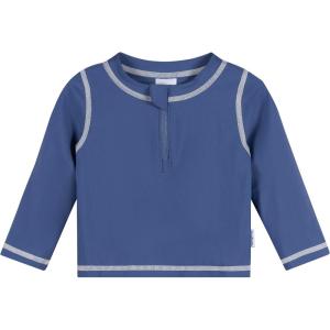 image:imageGerber Baby Toddler Quarter Zipper Rashguard Swim ShirtBlue