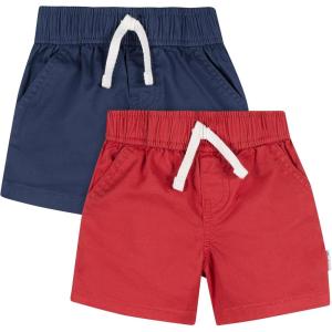 image:imageGerber UnisexBaby Gerber Baby Toddler Unisex Stretch Chino ShortsBlue  Red