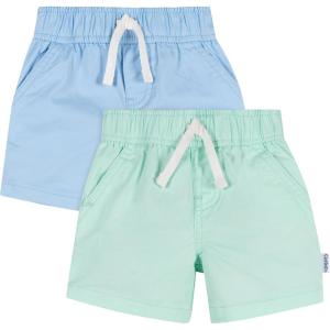 image:imageGerber UnisexBaby Gerber Baby Toddler Unisex Stretch Chino ShortsGreen  Blue