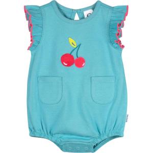 image:imageGerber babygirls Sleeveless Ruffle RomperAqua Cherries