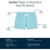 image:imageGerber Baby Boys 3Pack Pullon Knit ShortsBlue  Gray