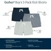 image:imageGerber Baby Boys 3Pack Pullon Knit ShortsBlue