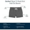 image:imageGerber Baby Boys 3Pack Pullon Knit ShortsGray  Black