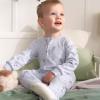 image:imageGerber Baby Boys Toddler Loose Fit Fleece Footed Pajamas 2pack Space 03 Months