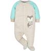 image:imageGerber Baby Girls 4 Pack Sleep N Play FootieAqua Fox