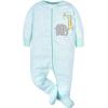 image:imageGerber BabyGirls 4 Pack Sleep N Play FootieAnimals Green