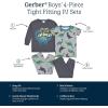image:imageGerber babyboys 4piece Pajama SetBear Grey