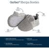 image:imageGerber babygirls Fleece Lined Non Skid Soft Slipper Booties With EarsGrey Ears