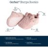 image:imageGerber babygirls Fleece Lined Non Skid Soft Slipper Booties With EarsPink Ears