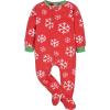 image:imageGerber unisexbaby Flame Resistant Fleece Footed Pajamas 2packRed Snowflake