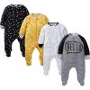 image:imageGerber BabyGirls 4 Pack Sleep N Play FootieStar