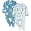 image:imageGerber unisexbaby Flame Resistant Fleece Footed Pajamas 2packBlue Winter Items