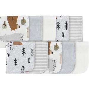 image:imageGerber Baby 10Pack Terry Washcloths Bear Green One SizeBear Green