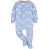 image:imageGerber babygirls Flame Resistant Fleece Footed Pajamas 2packCutie Blue