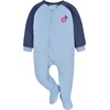 image:imageGerber babygirls Flame Resistant Fleece Footed Pajamas 2packFloral Blue