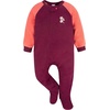 image:imageGerber babygirls Flame Resistant Fleece Footed Pajamas 2packPurple Flower Toss