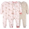 image:imageGerber Baby Girls Toddler Loose Fit Fleece Footless Pajamas 3packPink Deer