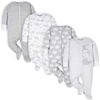 image:imageGerber BabyGirls 4 Pack Sleep N Play FootieSheep Grey