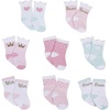 image:imageGerber babyboys 8pack Wiggleproof Jersey Crew SocksPrincess
