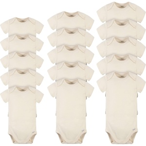 image:imageGerber Baby 15 Pack Onesies Multipacks Bundle Interlock 180 GsmNatural