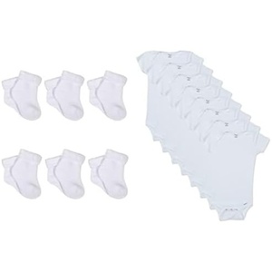 image:imageGerber Baby Girls 6Pair Sock and unisexbaby 8pack Short Sleeve Onesies Bodysuits Bundle 36 Months