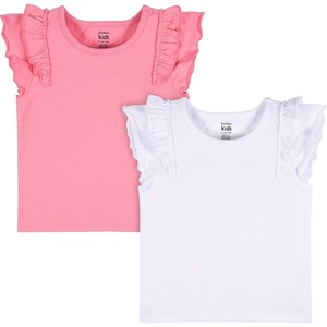 image:imageGerber BabyGirls 2Pack Sleeveless TopsWhitePink