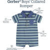 image:imageGerber Baby Short Sleeve RomperBlue  Green
