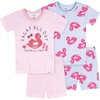 image:imageGerber Baby Girls 4Piece Cotton Pajama SetFlamingo Floatie
