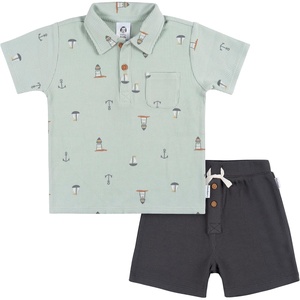 image:imageGerber Baby Boys Toddler Tshirt and Short SetSea Scene