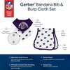 image:imageGerber Baby Nfl Team Bandana Bibs and Burp Cloth SetRavens