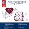 image:imageGerber Baby Nfl Team Bandana Bibs and Burp Cloth SetWashington Commanders