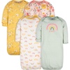 image:imageGerber Baby Girls 4pack Sleeper GownGold