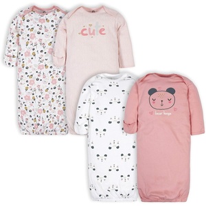 image:imageGerber Baby Girls 4pack Sleeper GownBear Pink