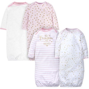 image:imageGerber Baby Girls 4pack Sleeper GownCastle