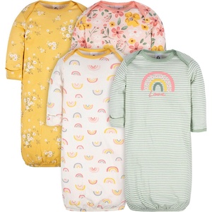 image:imageGerber Baby Girls 4pack Sleeper GownGold