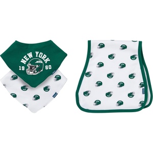 image:imageGerber Baby Nfl Team Bandana Bibs and Burp Cloth SetJets