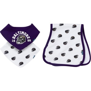 image:imageGerber Baby Nfl Team Bandana Bibs and Burp Cloth SetRavens
