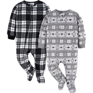 image:imageGerber Unisex Baby Toddler Fleece Footed Pajamas 2PackGrey Fairisle