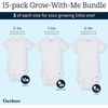image:imageGerber Baby 15 Piece Onesies Bodysuit Multi Size Pack White 03M 36M 69M Pack of 6