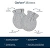 image:imageGerber Baby Girls Cap and Mitten SetsGolden Floral