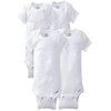 image:imageGerber Unisex Baby 4 Pack OnesiesWhite