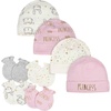 image:imageGerber Baby Girls Cap and Mitten SetsPink Princess