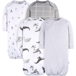 image:imageGerber Baby Boys 4pack Sleeper GownGrey Coastal