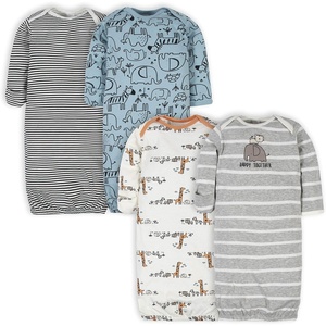 image:imageGerber Baby Boys 4pack Sleeper GownJungle Blue
