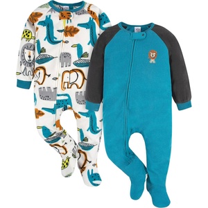 image:imageGerber Baby Boys Flame Resistant Fleece Footed Pajamas 2PackBrown Lion
