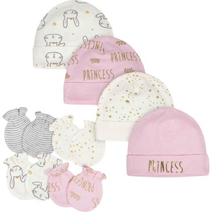 image:imageGerber Baby Girls Cap and Mitten SetsPink Princess