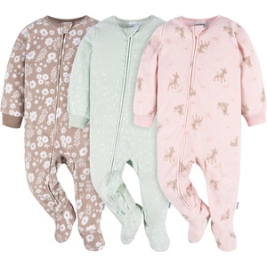 image:imageGerber Baby Girls Toddler Fleece Footed Pajamas 3packPink Deer